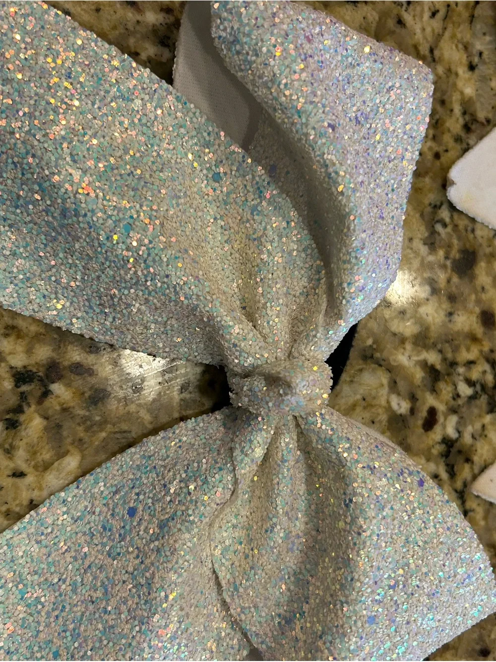 Large 6 “ Cheer Bows - Hair Bow Set - Pink, Silver Iridescent, White Iridescent